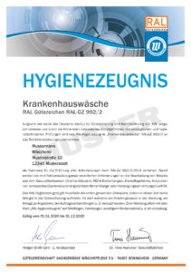 hygienezeugnis ral-gz 992/2